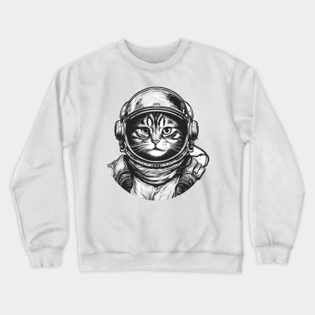 Astronaut Cat Crewneck Sweatshirt by Purrestrialco